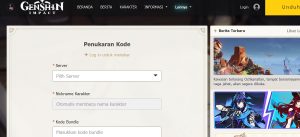 Kode Hadiah Aktif Genshin Impact Desember 2024
